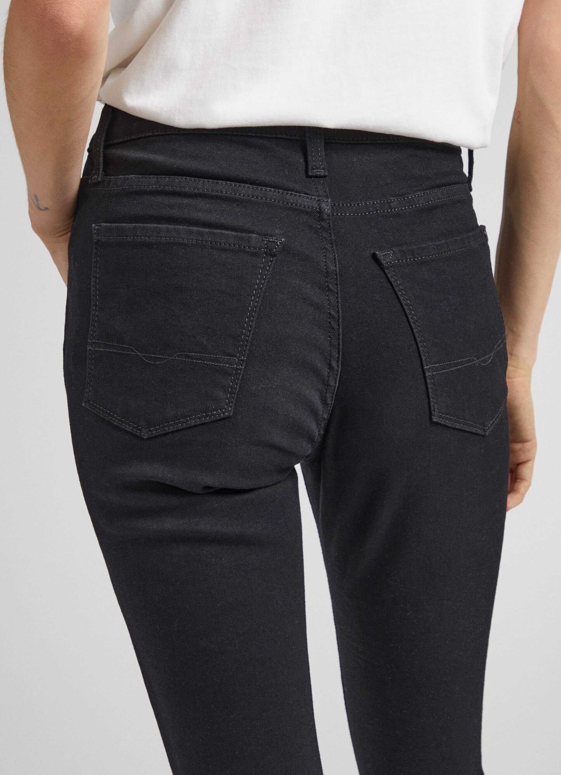Calça jeans skinny de cintura alta estilo regent fit - jeans