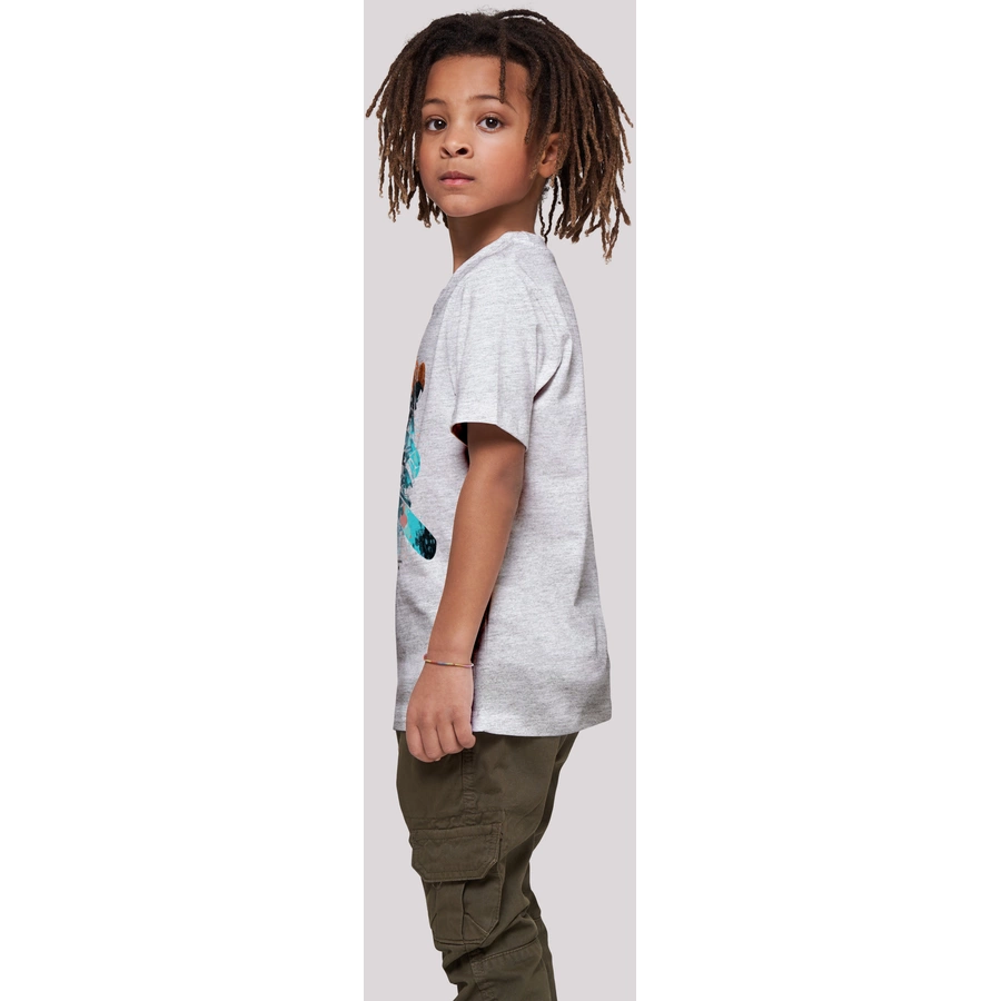 F4NT4STIC T-Shirt Snowboarder heather grey