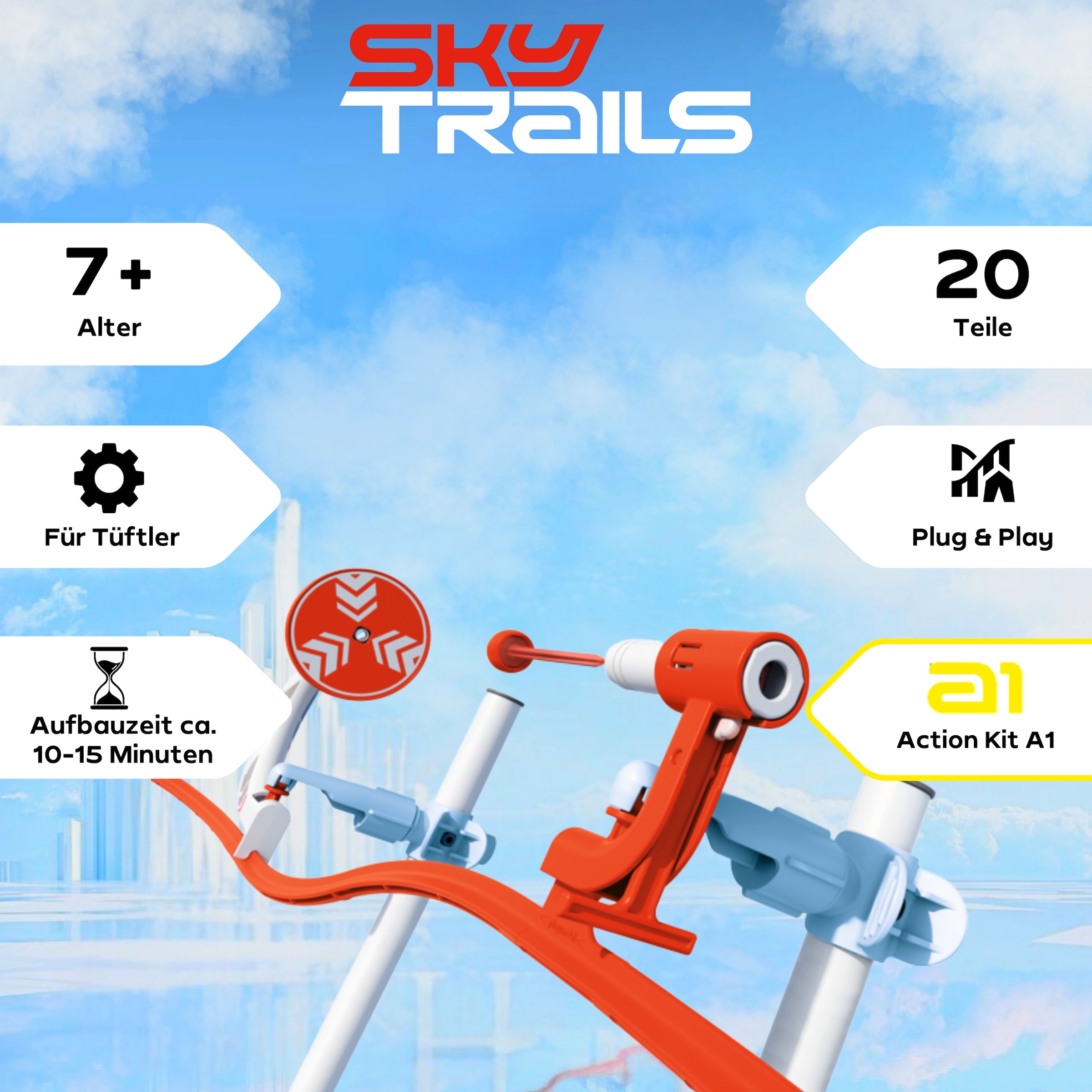 Playmobil® Konstruktions-Spielset »Track Blaster a1 (71973), Sky Trails« Made in Europe