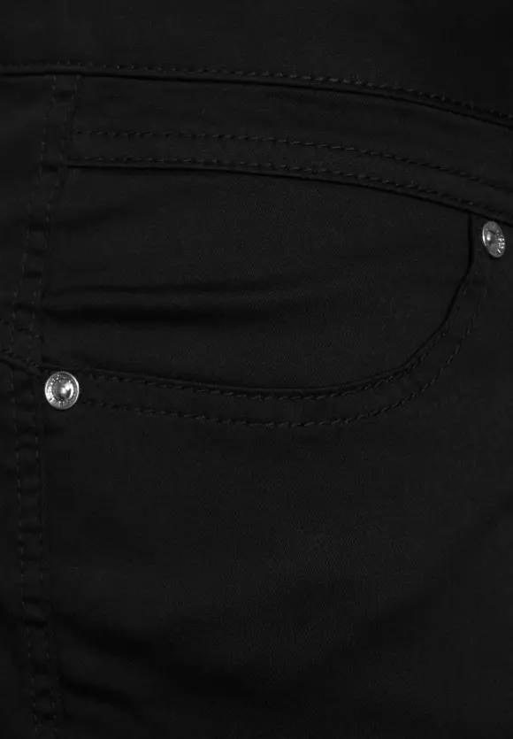 Casual Fit Hose in Unifarbe - Black