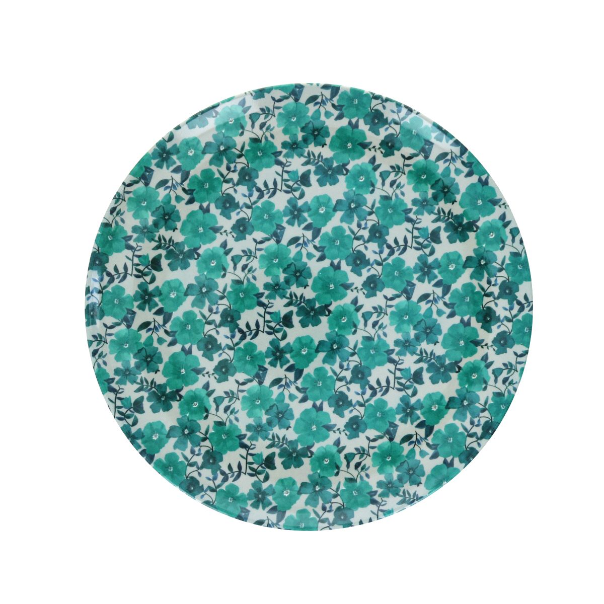Assiette à fleurs en mélamine purple gipsy Pause goûter
