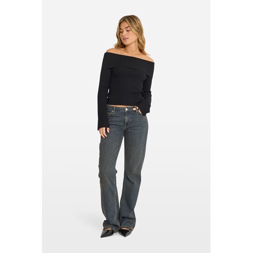 Envii Entopo Strikbluse, Black, S