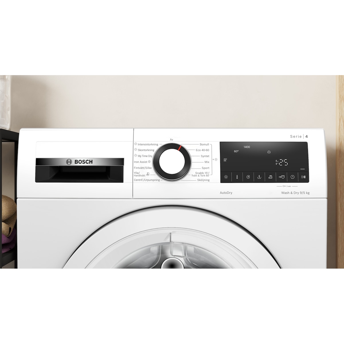 Bosch WNA144VLSN Kombinert vask og tørk
