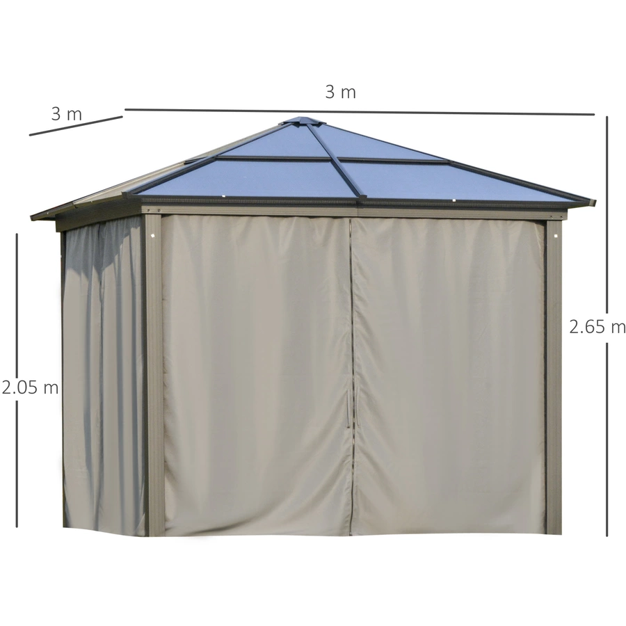 Outsunny Pavillon mit verstärkten Ecken bunt