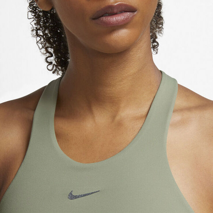 Nike Yoga Dri Fit Swoosh Medium Support Sports Bh Grøn