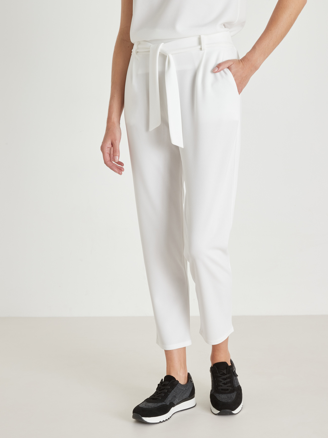 Pantalon élastiqué en maille