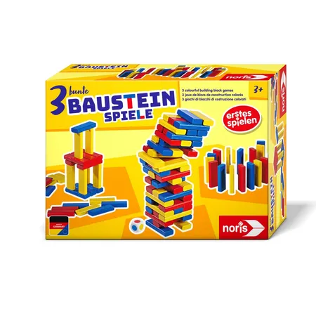 Noris 3 bunte Bausteinspiele
