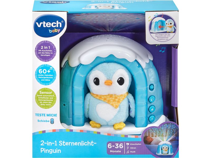 Vtech Projektor 2-in-1 Sternenlicht-Pinguin -DE- Interaktives Lernspielzeug