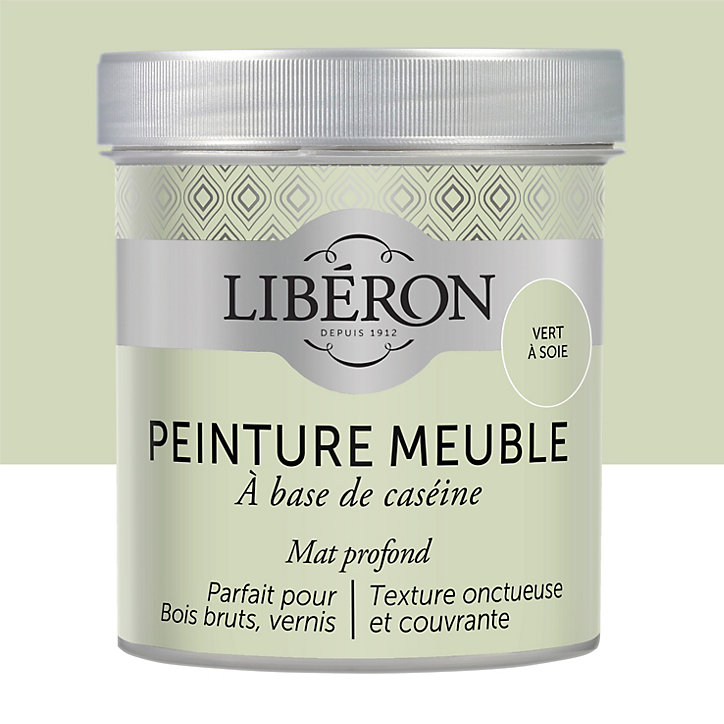 Peinture à base de caséine meubles Libéron vert à soie mat 500ml