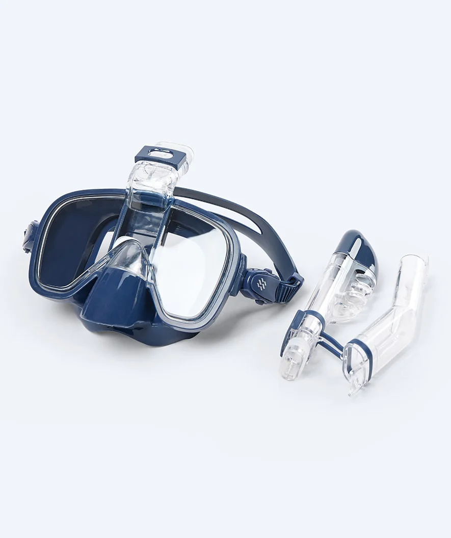 Watery fullface snorkelmaske til børn - Pearl - Mørkeblå