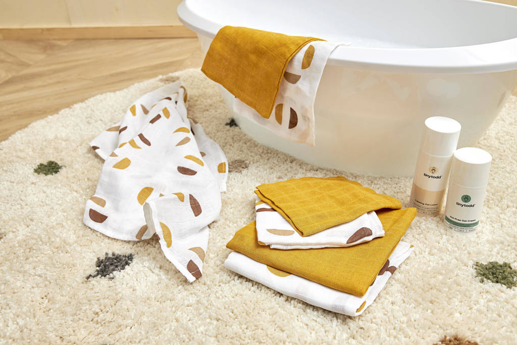hydrofiele doek Shapes - set van 3 70x70 cm Honey Gold