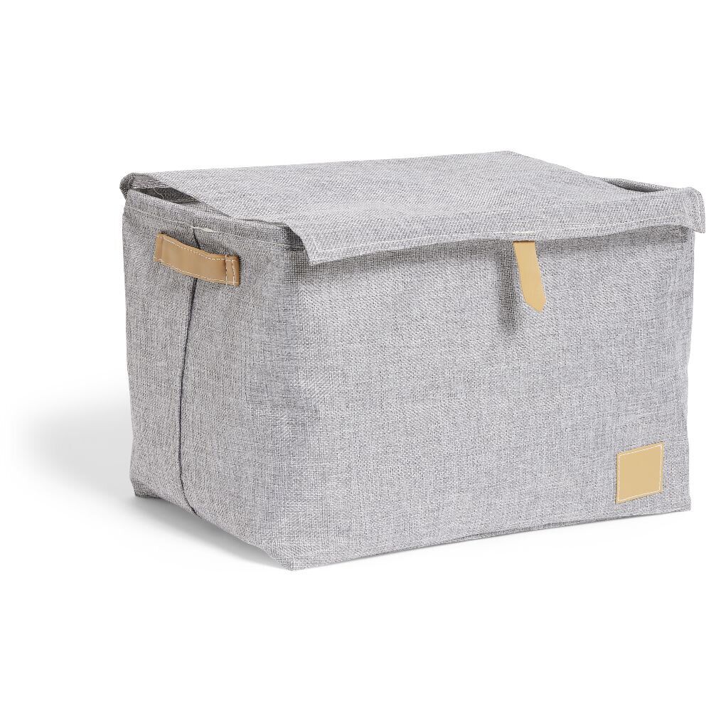 Housse de rangement 38xH27x28cm lin gris