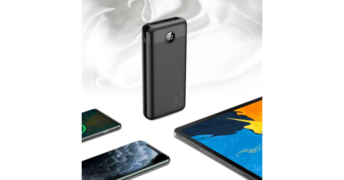 VEGERL30 powerbank 30.000 mAh  (Zwart)