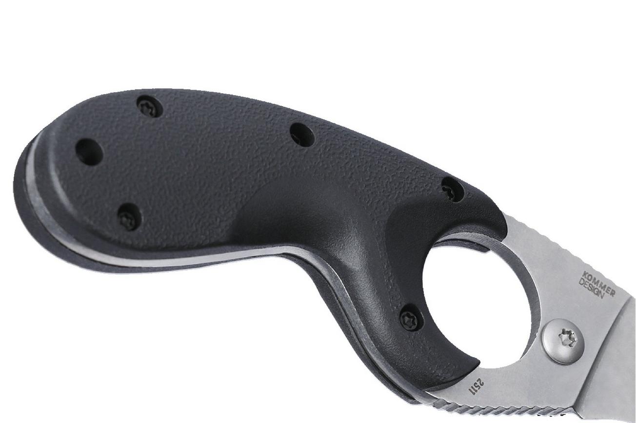 CRKT Bear Claw Stonewash, Veff Serrations 2511 Black GRN reddingsmes, Russ Kommer design