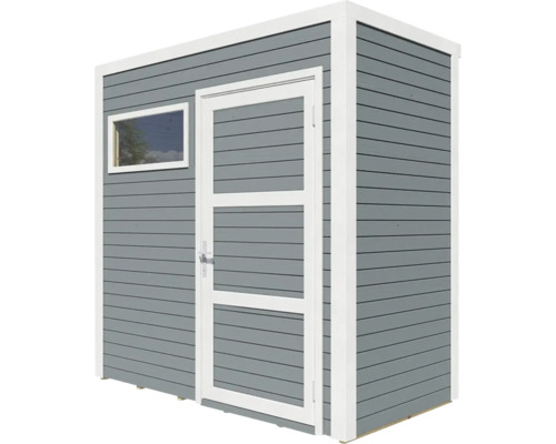 Cubo 1 tuinhuis met vloer, 234 x 121 cm, lichtgrijs