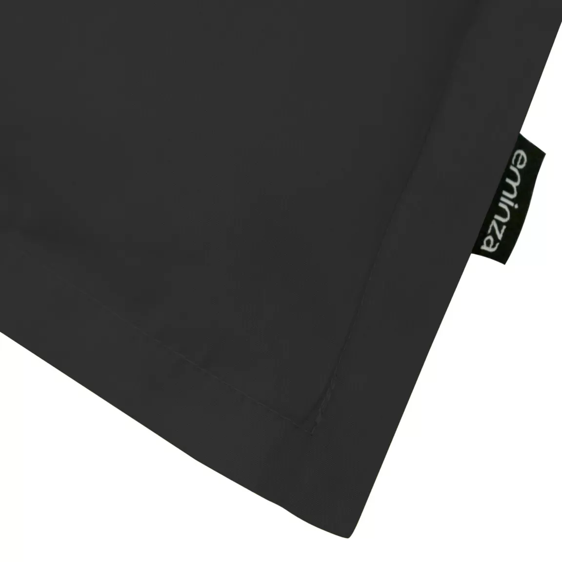 Taie d'oreiller carrée percale de coton (65 x 65 cm) Cali Noire