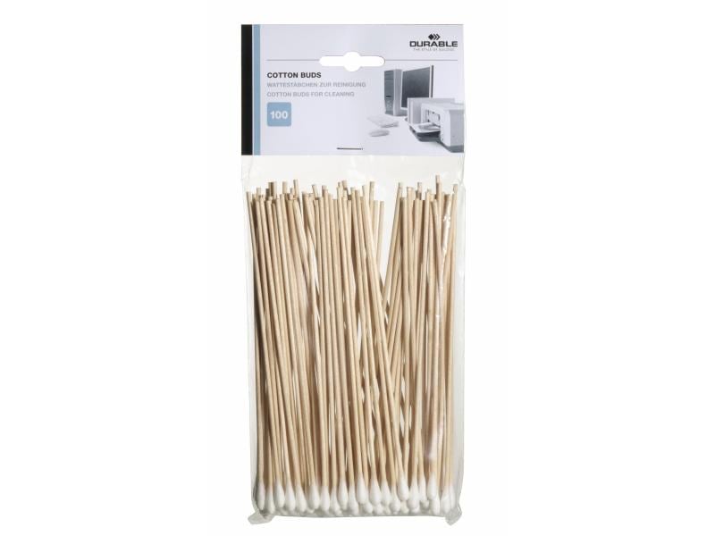 DURABLE Reinigungsset Cotton Buds 100 Stück Spezialreiniger