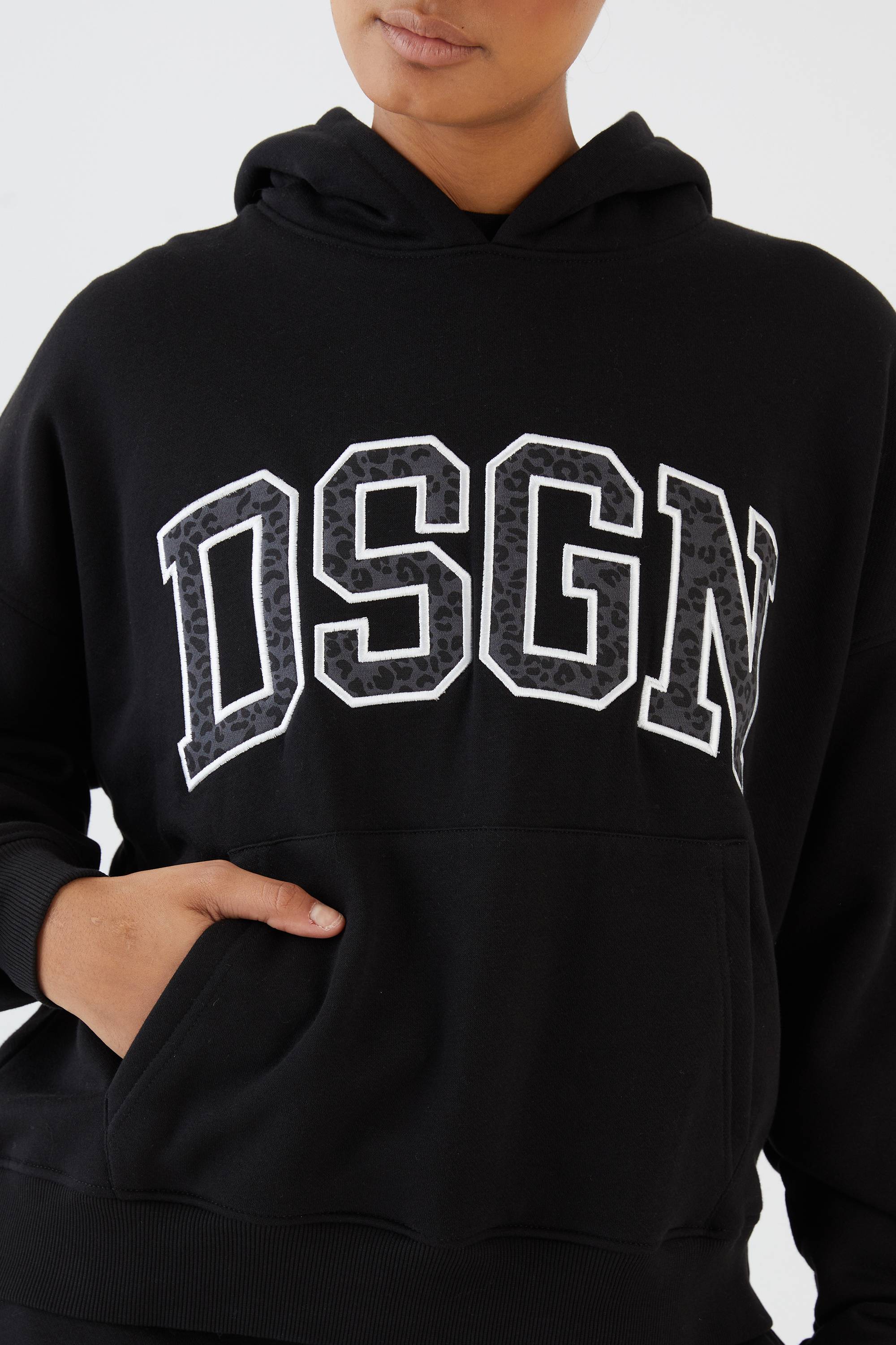 Sweat À Casynthétiqueche Oversize Dsgn Studio Appliqué Léopard