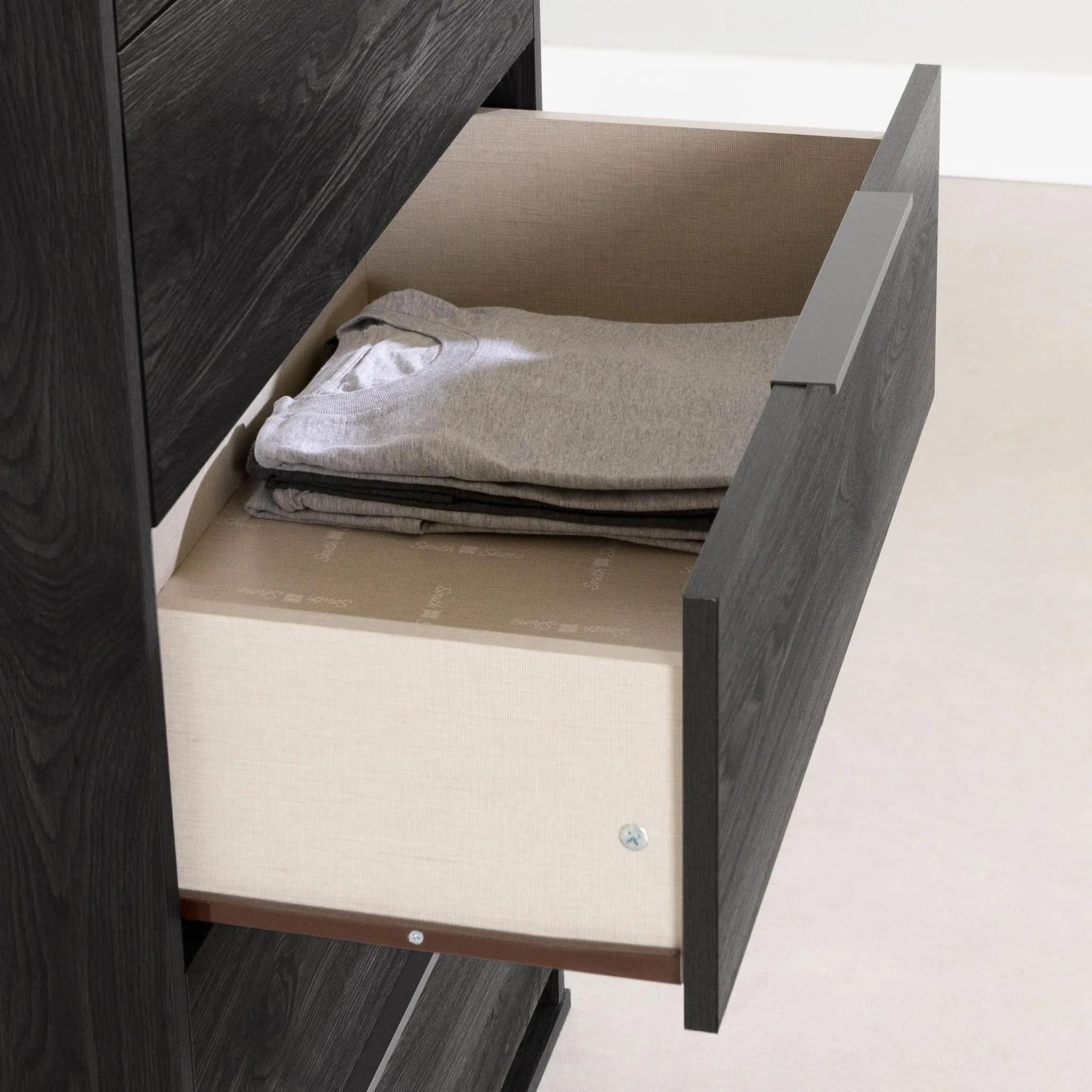 South Shore Commode 5 tiroirs - Hourra Chêne gris