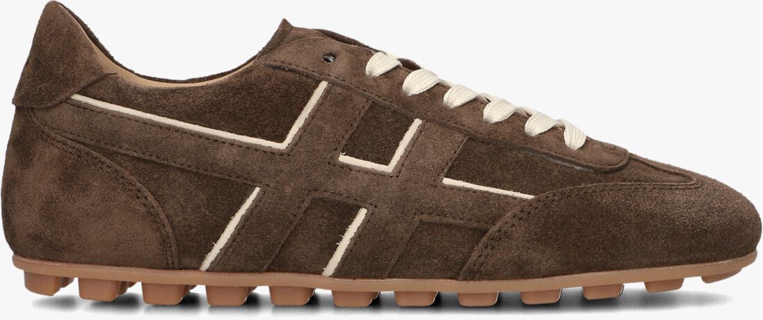 bruine hogan lage sneakers h693 allacciato h