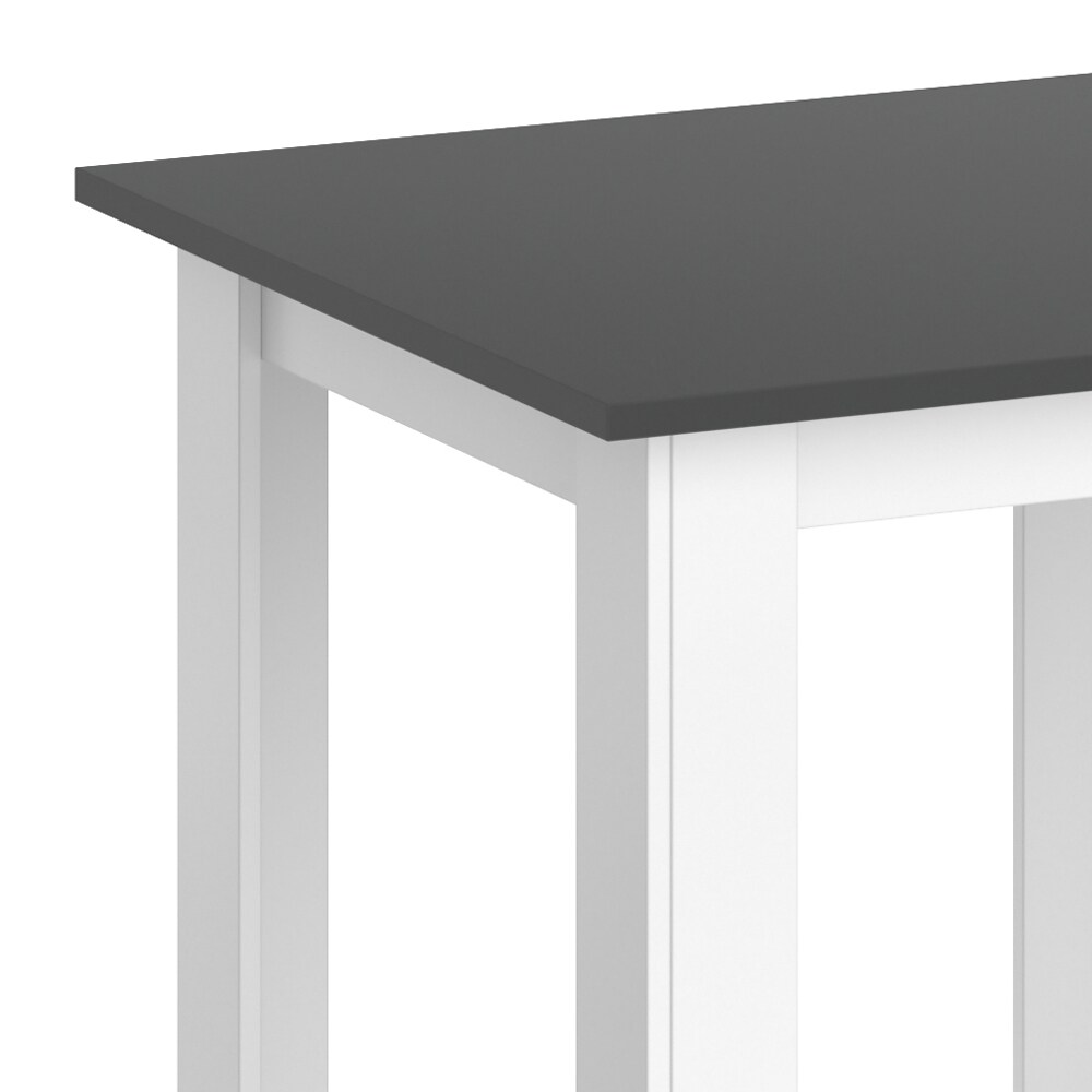 VICCO Esstisch KARLOS Esszimmertisch 80cm Weiß Anthrazit Wohnzimmer Küchentisch