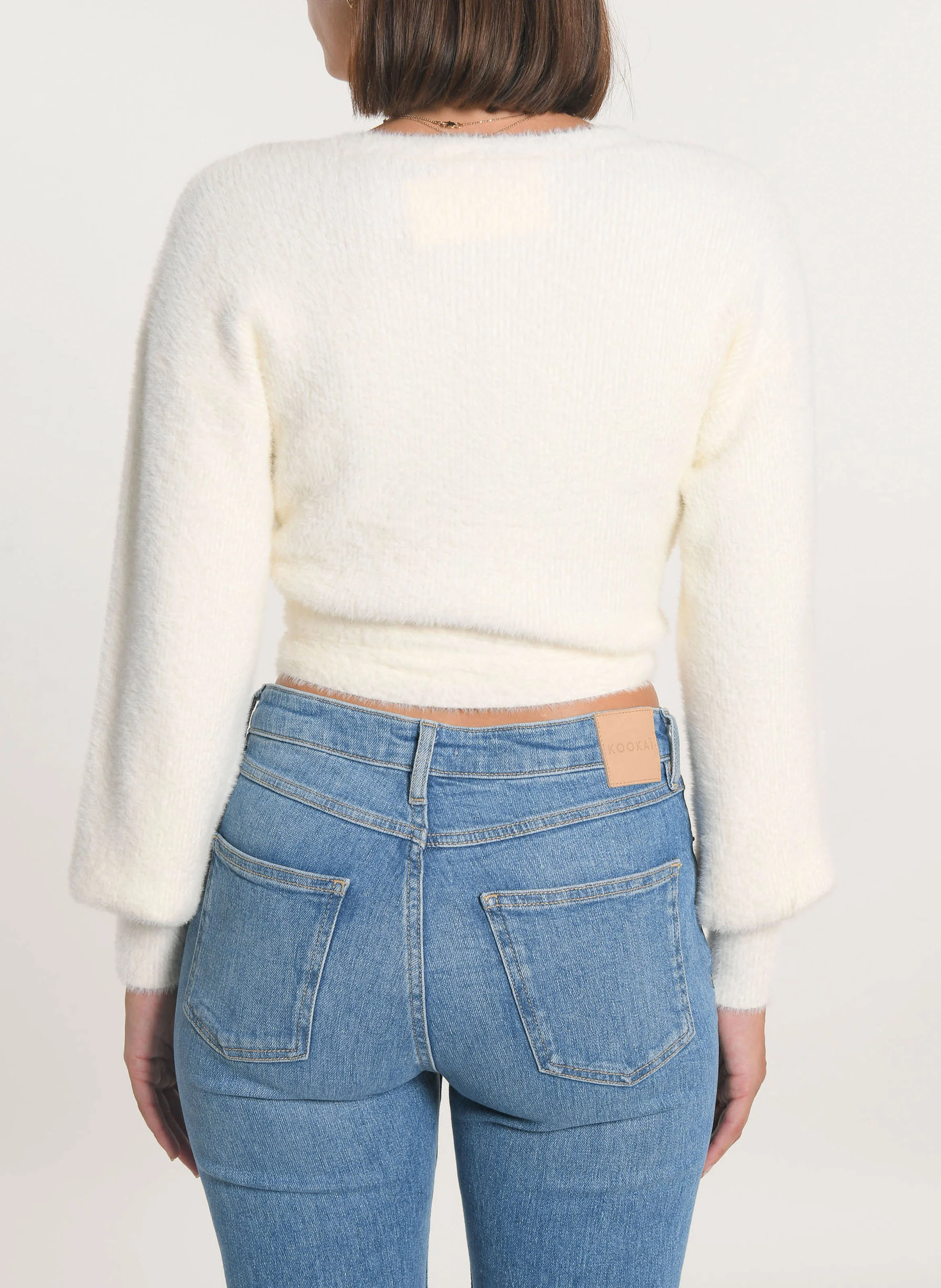 MYLO - Gilet droit en maille | Blanc