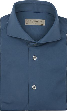 John Miller Overhemd Hyperstretch Indigo 5142035-165000 kopen