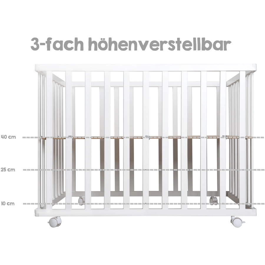 roba Laufgitter 75 x 100 cm weiß Style grau