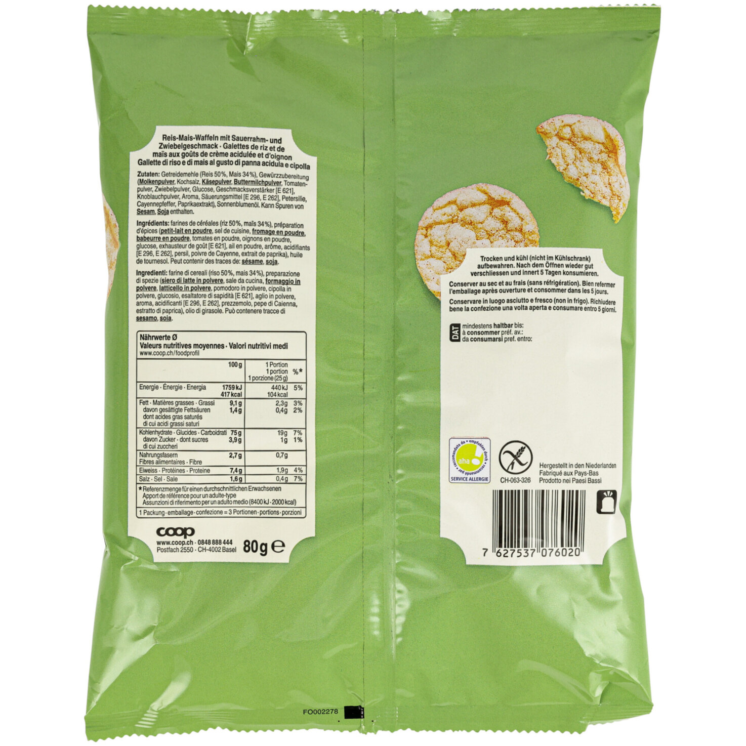Maiswaffeln Sour Cream Onion