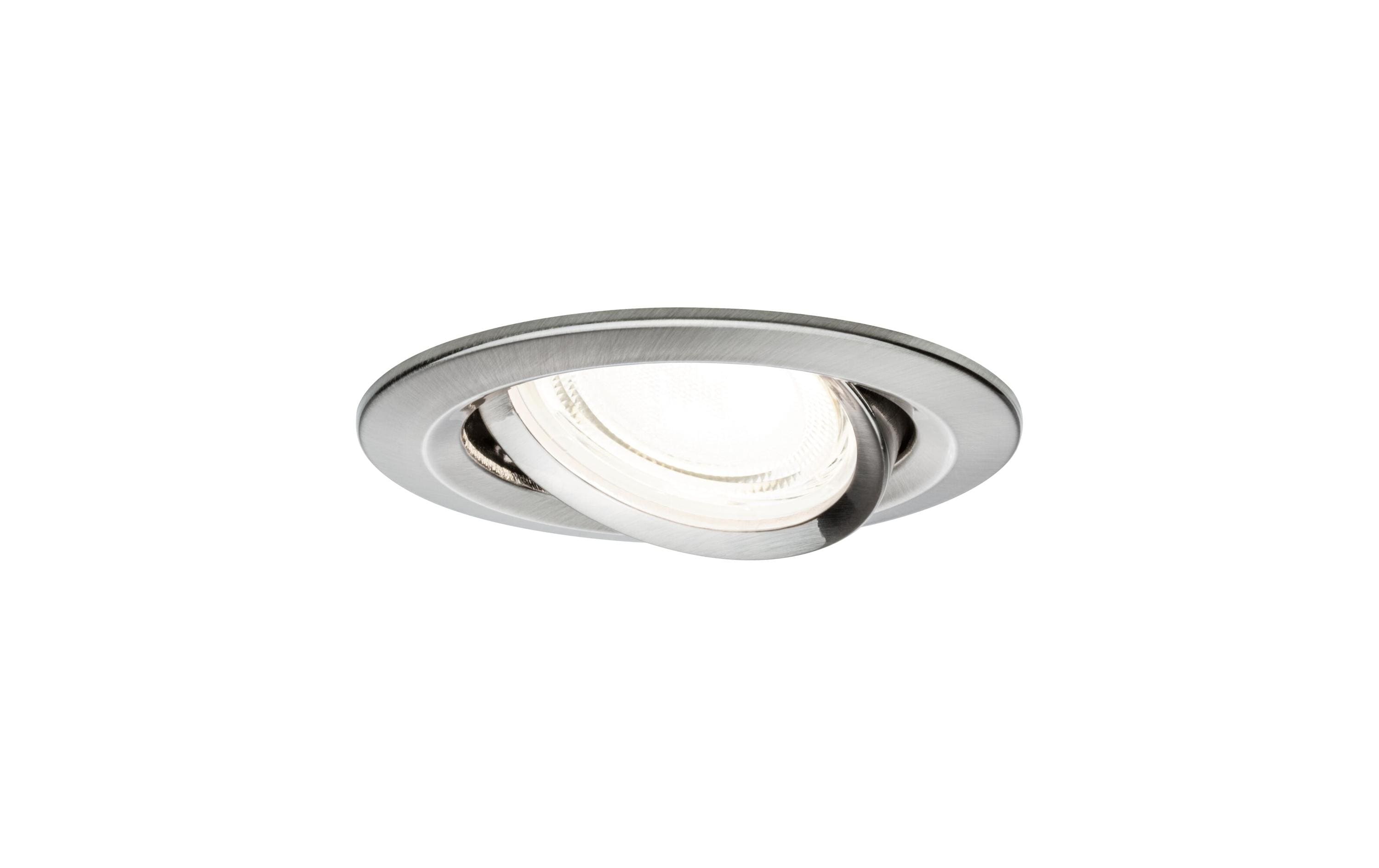 Einbauleuchte LED Nova Coin Eisen gebürstetRunde Einbauleuchte