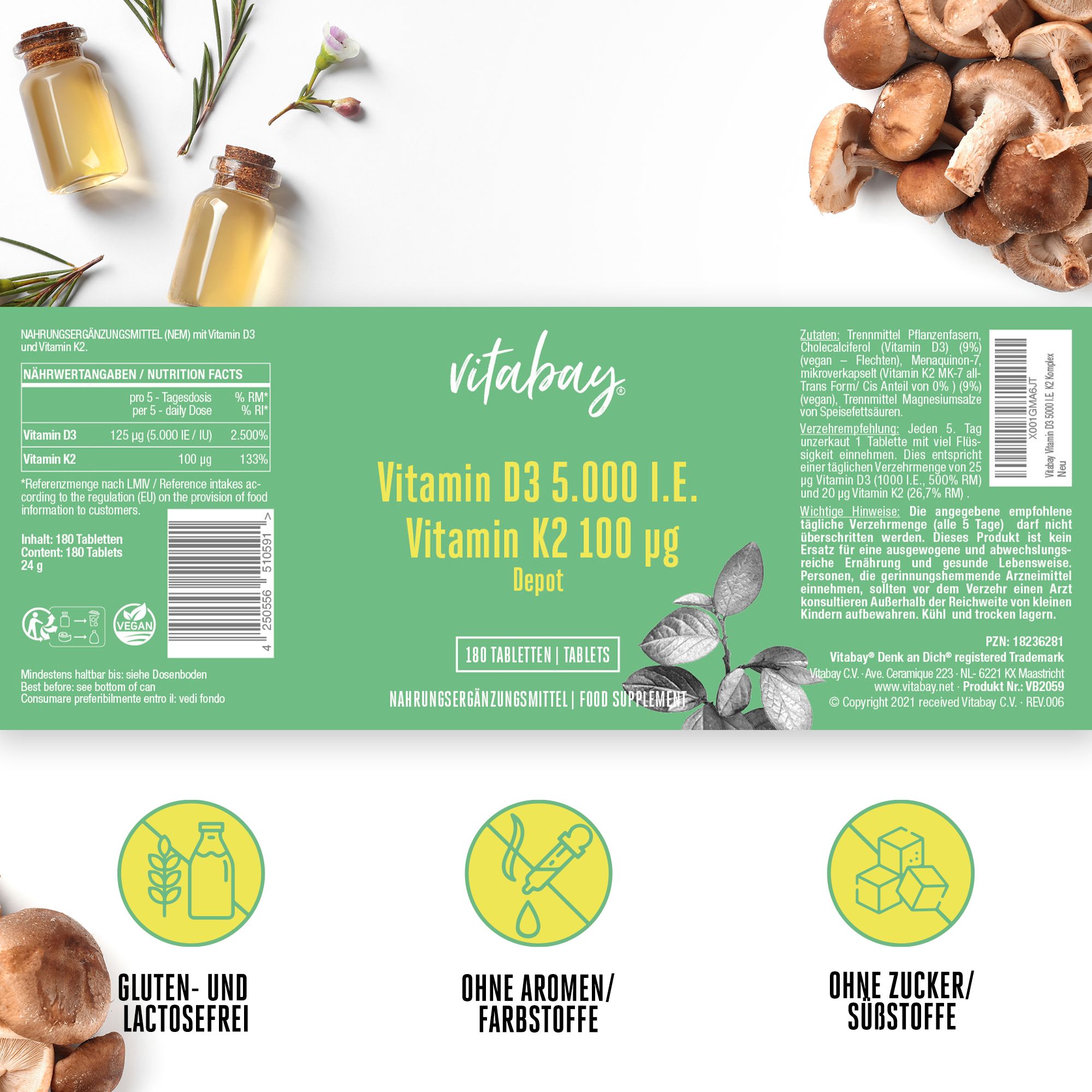 Vitabay Vitamin D3 K2 5000 IE