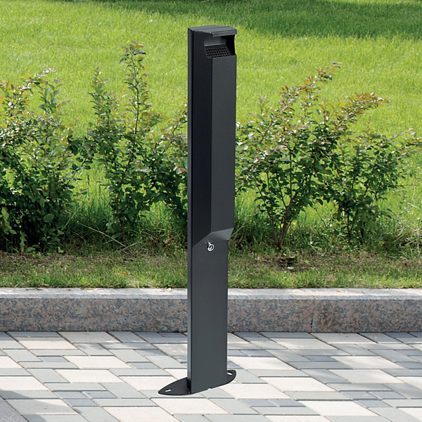 Cendrier 3l /pied arkea extrême avec serrure - gris manganèse