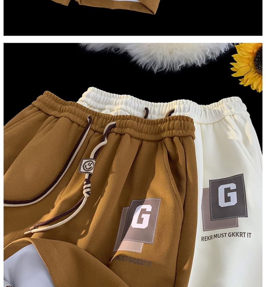 Bay Go Mall - Shorts met trekkoord en letters