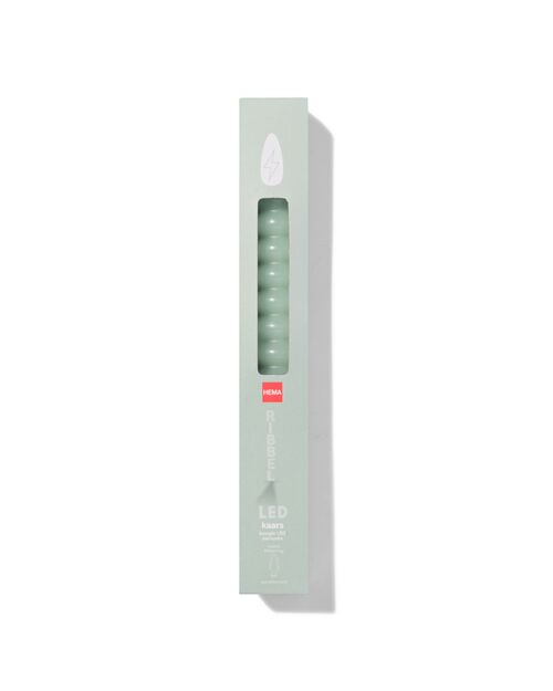 bougie LED crénelée vert clair