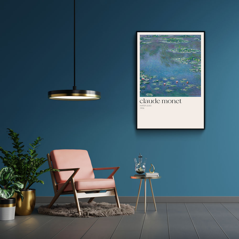 Walljar poster ingelijst - Claude Monet - Water Lelies Poster ingelijst - 50 x 70 cm
