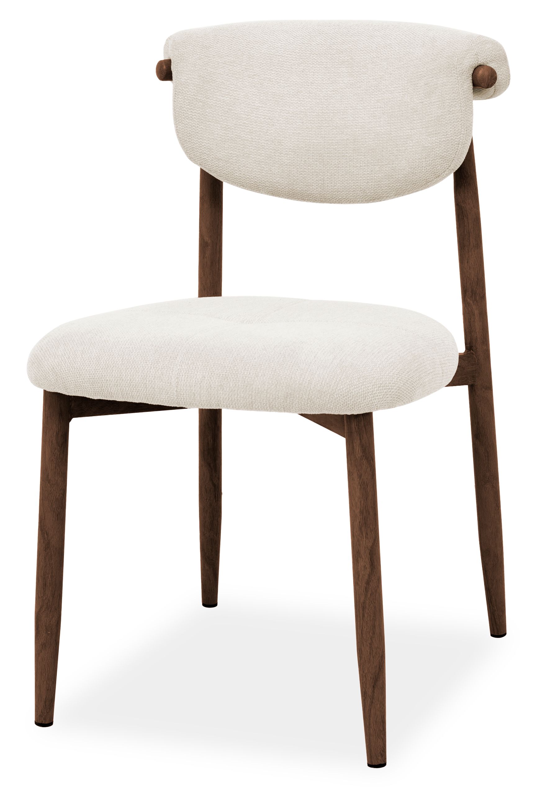Eetkamerstoel Beige Walnut Kaita B47 x D59.5 x H80 cm