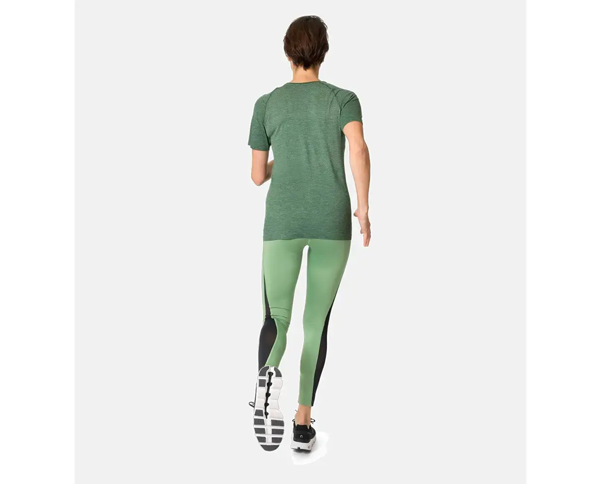 Odlo Essential Seamless Hardloopshirt Korte Mouwen Groen Dames