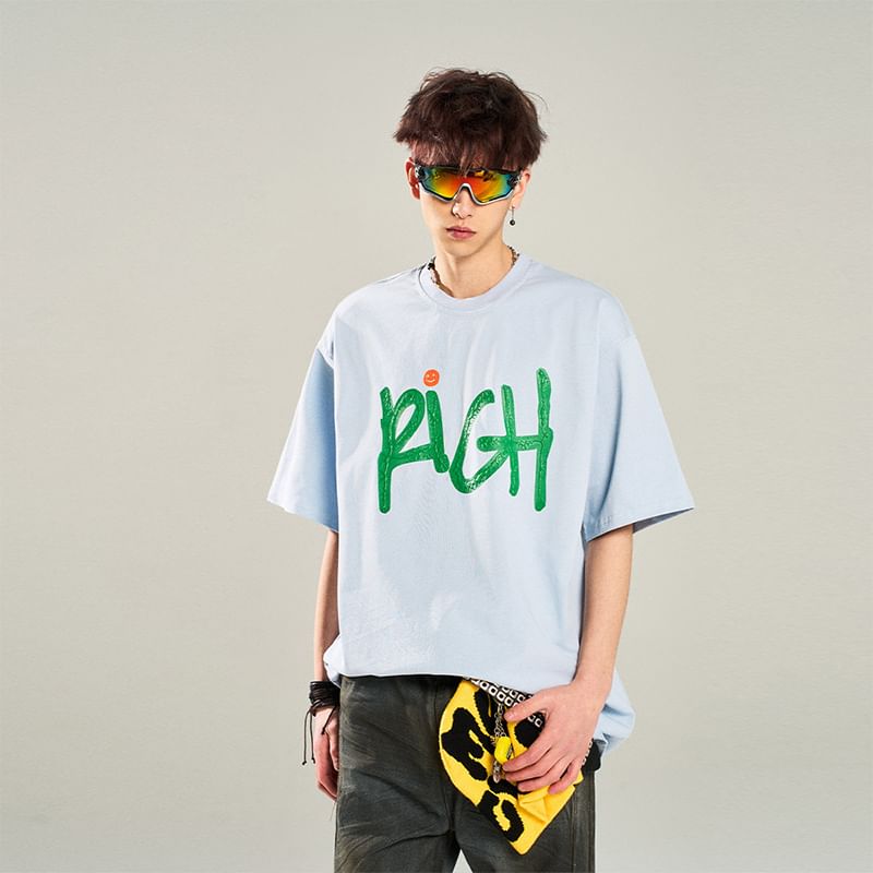 Priam - T-shirt met korte mouwen, ronde hals en belettering
