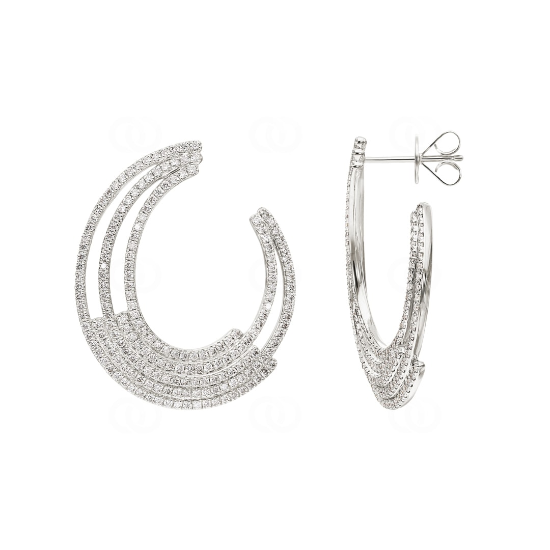 1.54 Karat Diamantohrringe 750/18 K Weissgold