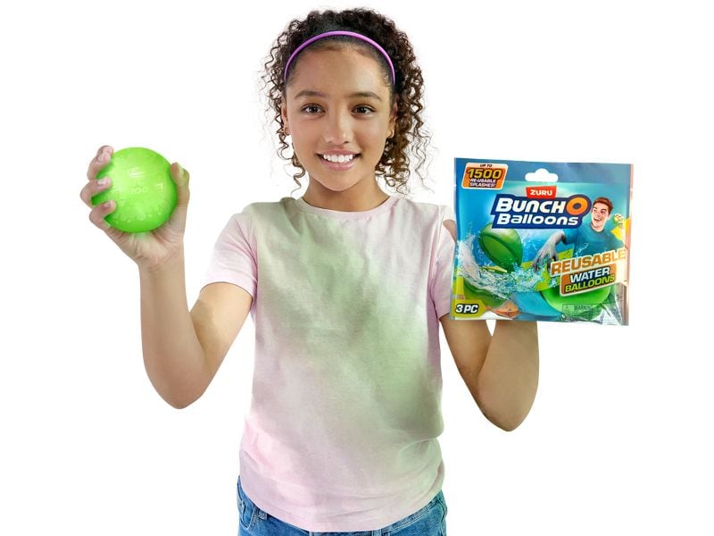Zuru Bunch O Balloons Reusable Water Balloons 3er-Pack asso Wiederverwendbare Wasserballons für den ultimativen Wasserspass