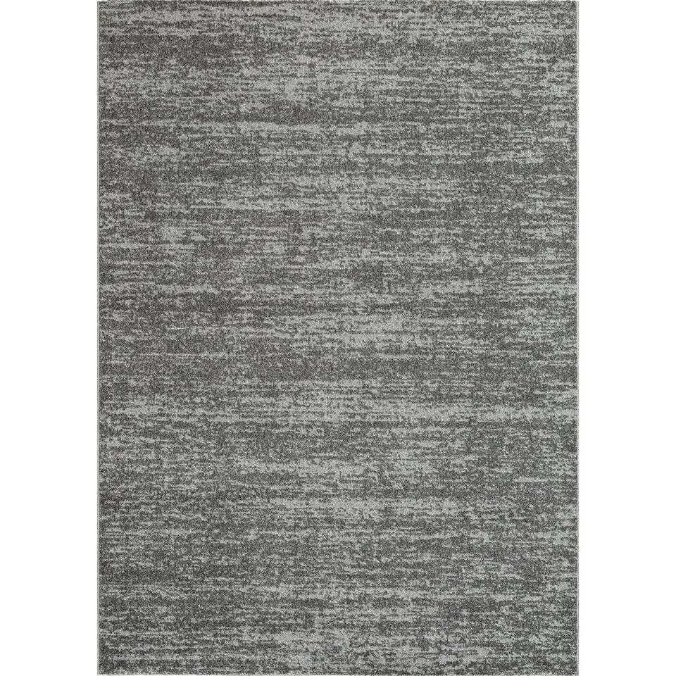 Relax Oslo - Laagpolig Effen Vloerkleed - Grijs - 120x170 CM