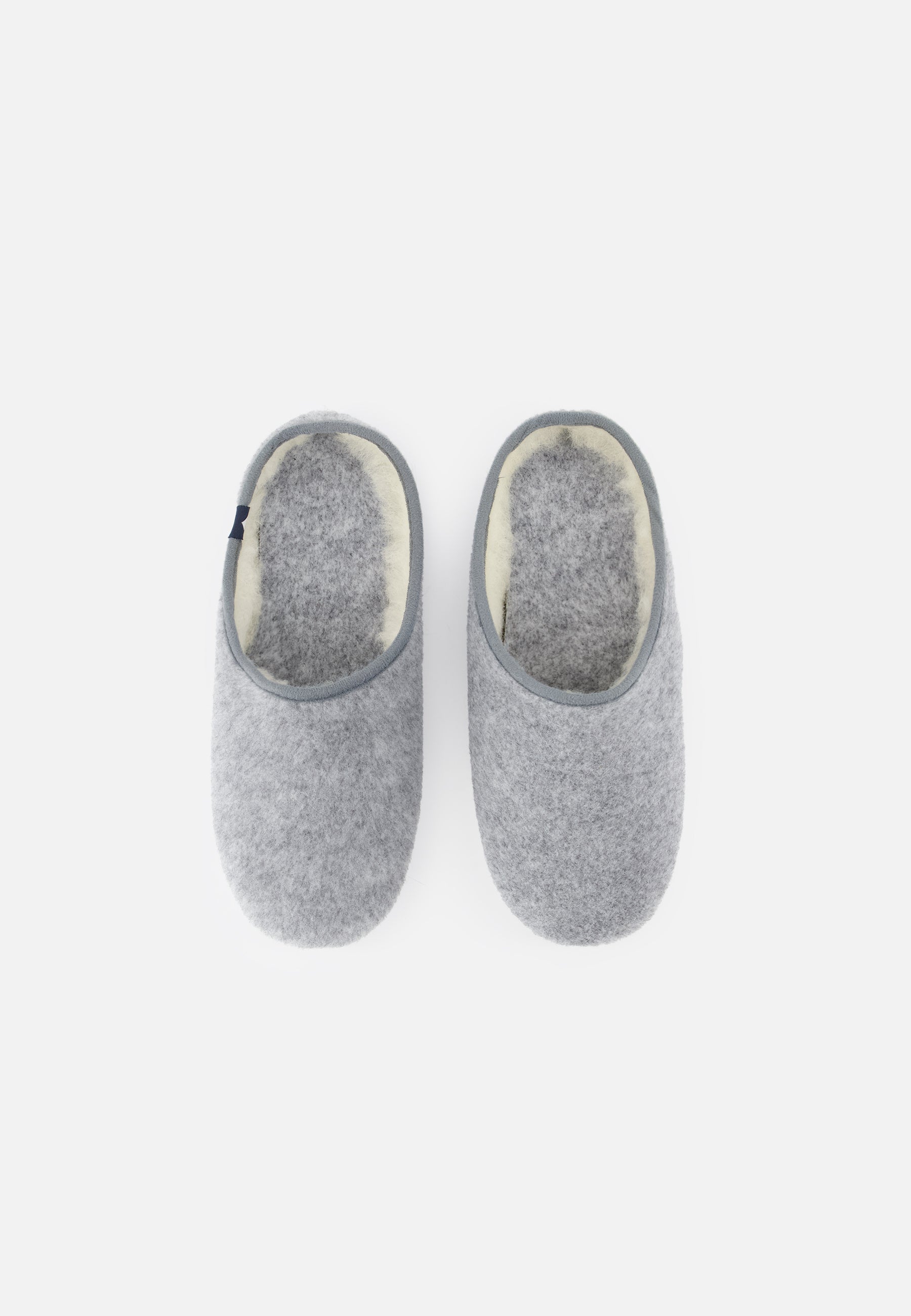 Chaussons d'intérieur en laine-Claudio Gris Chiné