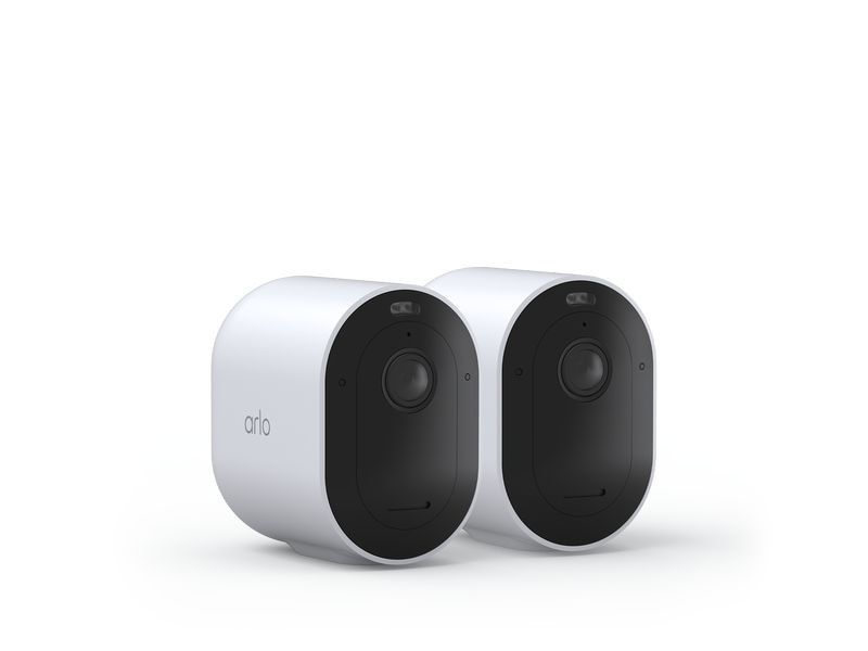 Arlo Netzwerkkamera Pro 5 V2 2 Stück, Weiss Fortschrittliche Nachtsicht in Farbe. Sieht mehr als das menschliche Auge