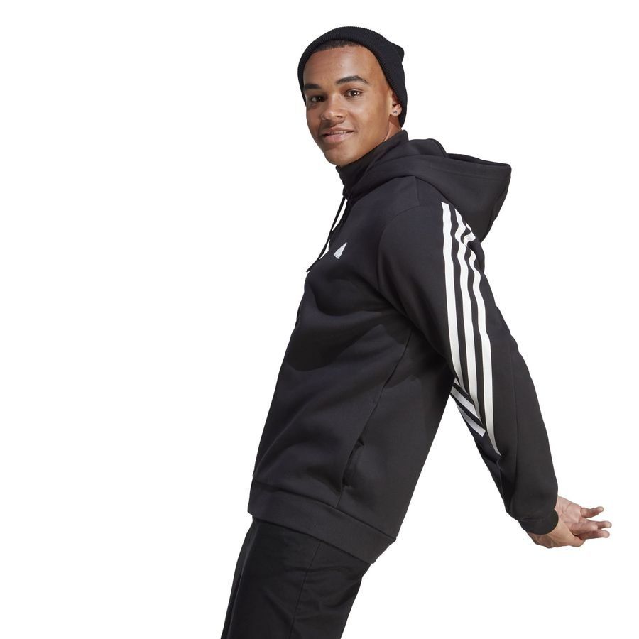 adidas Sweat à Capuche Future Icons 3-Stripes Full Zip - Noir/Blanc