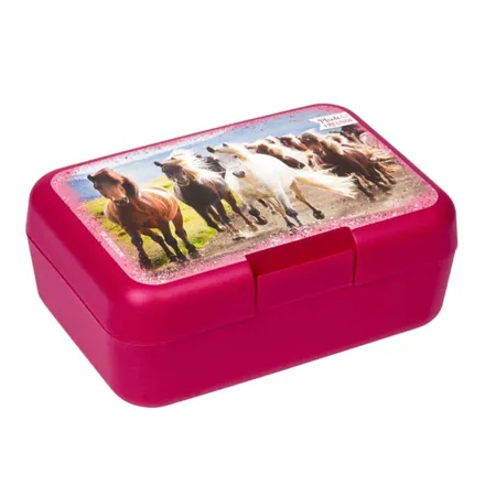 Die Spiegelburg Butterbrotdose Pferdefreunde pink