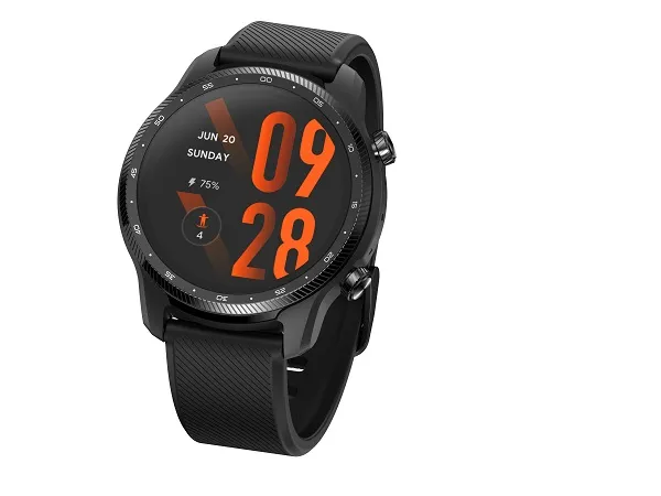 Mobvoi TicWatch Pro 3 Ultra - 47 mm - skyggesort - smart ur med bånd - fluororubber - display 1.4