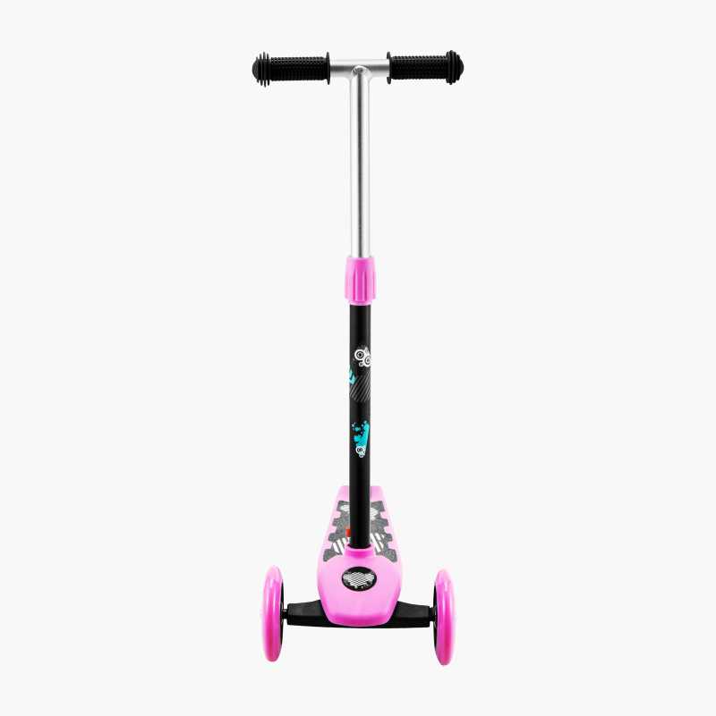 Sparkesykkel med tre hjul, rosa