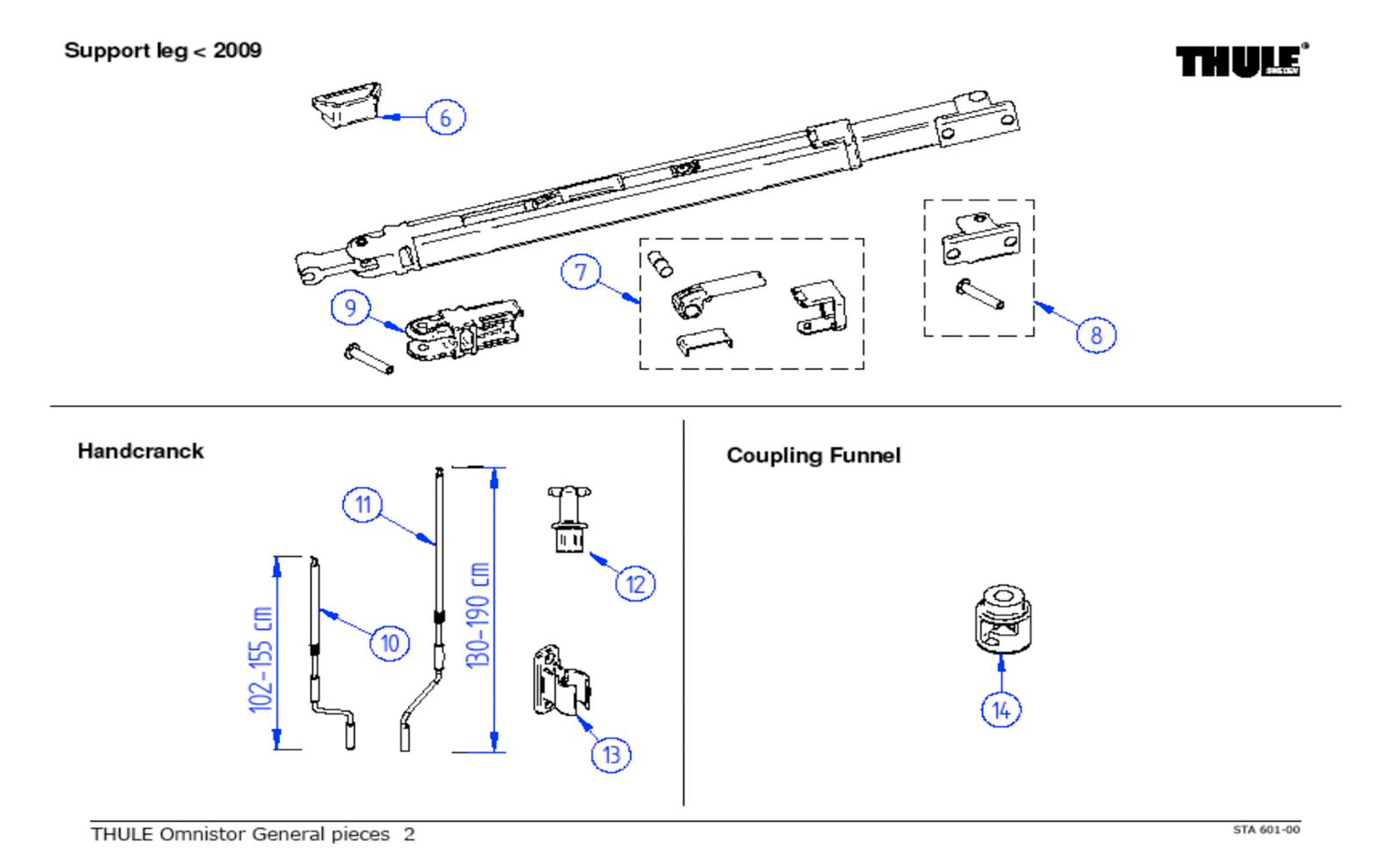 Thule Schnellspannhebel passend zu T. Omnistor 5000/5002/5102/5500.......