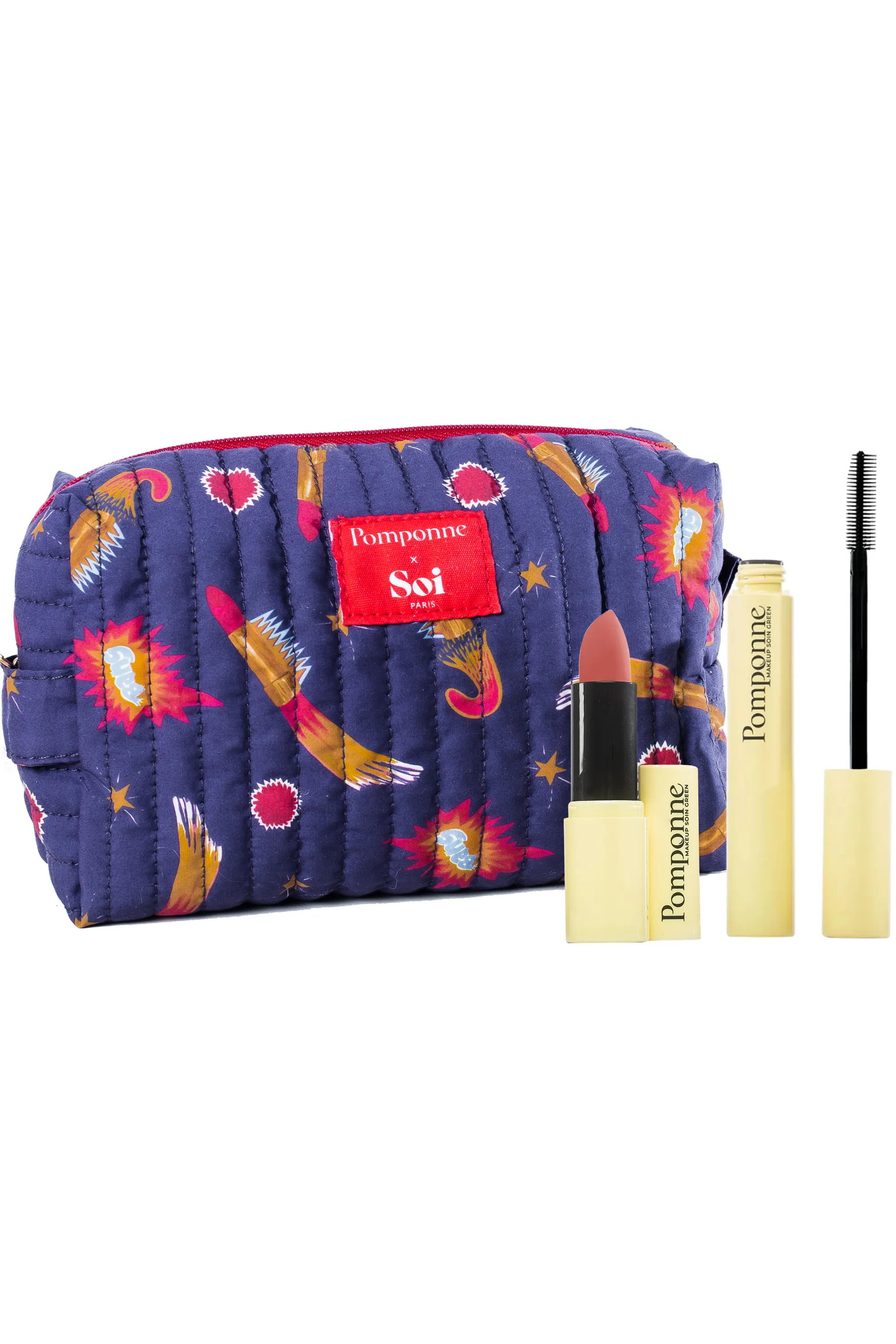 Pomponne Trousse mascara et rouge à lèvres en collaboration avec Soi Paris-12 g