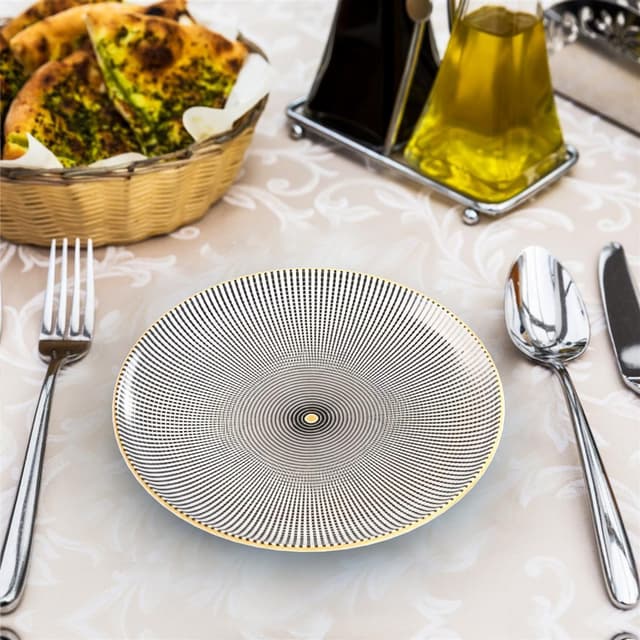 4x Porcelænstallerken Tallerken Serveringstallerken